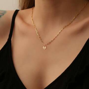 Turandoss Graduation Gifts for Her - Initial Necklaces for Women Girls Heart Initial A Necklaces for Teen Girls Gifts for Women Gold Heart Necklaces for Girls Gifts for Women Gifts for Girls Jewelry