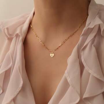 Turandoss Graduation Gifts for Her - Initial Necklaces for Women Girls Heart Initial A Necklaces for Teen Girls Gifts for Women Gold Heart Necklaces for Girls Gifts for Women Gifts for Girls Jewelry