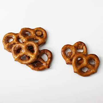 Everton Roasted Cashew Butter Toffee Pretzels: Gourmet Artisan Butter Toffee Covered Pretzels with Cashew bits, made in small batches for that Rich Small Batch Butter Toffee Confection. 15oz Gourmet Grab Jar