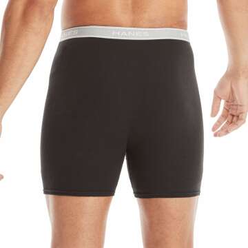 Hanes Men's Boxer Briefs - Soft Cotton & ComfortFlex