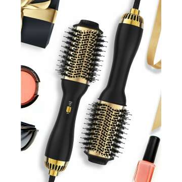 LANDOT Hair Blow Dryer Brush & Volumizer - One-Step Styling Tool