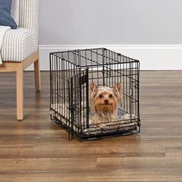 MidWest Homes for Pets Newly Enhanced Single Door iCrate Dog Crate, Includes Leak-Proof Pan, Floor Protecting Feet , Divider Panel & New Patented Features