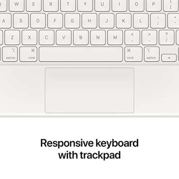 Apple Magic Keyboard: iPad Keyboard case for iPad Pro 11-inch (1st, 2nd, 3rd, 4th gen) and iPad Air (4th, 5th gen, and M2), Great Typing Experience, Built-in trackpad, US English - White