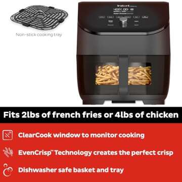 Instant Pot Vortex Plus 6QT Air Fryer with ClearCook