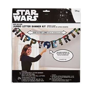 Amscan Star Wars Party Supplies Add-an-Age Birthday Party Banner, 1-Count