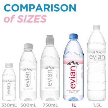 Evian Natural Spring Water 1L Bottle 12 Pack