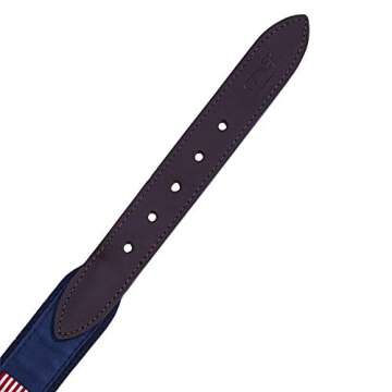 Vineyard Vines Boys American Flag Canvas Club Belt, Navy, 26 US