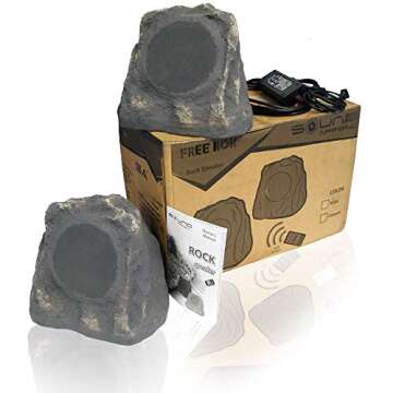 Sound Appeal Bluetooth Outdoor Rock Speakers - (Grey Slate)- Stereo Pair