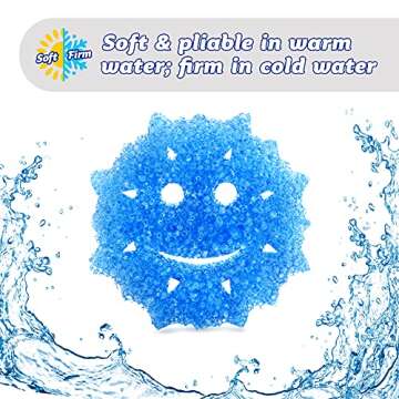 Scrub Daddy Sponge Set - Winter Shapes - Non Scratch Scrubbers for Dishes and Home, Odor Resistant, Temperature Controlled, Soft in Warm Water, Firm in Cold, Deep Cleaning, Dishwasher Safe, 3ct