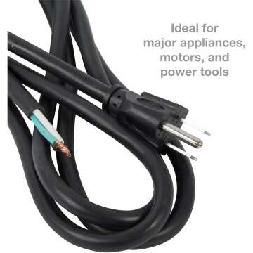 3-Wire Heavy-Duty Power Tool Cord - 6 ft, 16 AWG