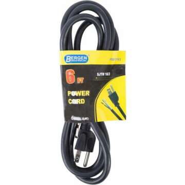 3-Wire Heavy-Duty Power Tool Cord - 6 ft, 16 AWG