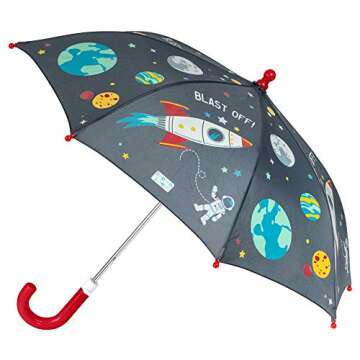 Stephen Joseph Kids' Color Changing Umbrella, SPACE, 23" X28