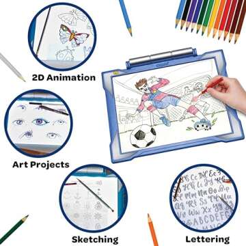 Crayola Light Up Tracing Pad - Blue, Tracing Light Box for Kids, Drawing Pad, Classroom Toy for Kids, Gifts for Boys & Girls, 6+