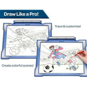 Crayola Light Up Tracing Pad - Blue, Tracing Light Box for Kids, Drawing Pad, Classroom Toy for Kids, Gifts for Boys & Girls, 6+