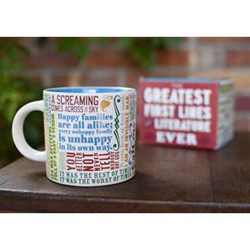 The Unemployed Philosophers Guild First Lines of Literature Coffee Mug - Famous Openings from Books, Novellas, and Short-Stories, Comes in a Box, 14oz