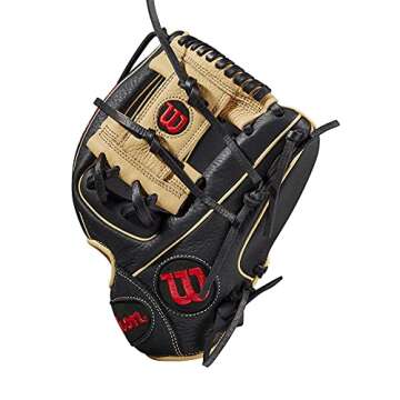 Wilson 2022 A700 11.5" Infield Baseball Glove - Black/Blonde/Red, Right Hand Throw