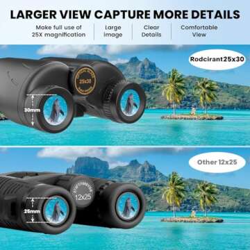 25X30 HD Binoculars for Adults - Versatile, Waterproof & Bright