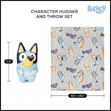 Bluey Silk Touch Throw and Hugger Set | 50x60 Inches