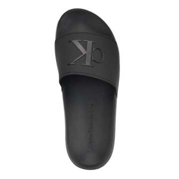 Stylish Calvin Klein Men's Wiston Sandals - Black Logo 002, Size 12