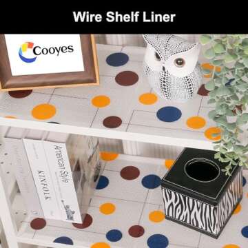 Cooyes Shelf Liner – Premium Cabinet Liner for Kitchen – Non-Slip Shelf Liners for Kitchen Cabinets – Waterproof Shelf Paper with Modern Pattern – Durable EVA Cabinet Liners