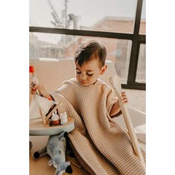 Organic Cotton Kids Hooded Towel Poncho | Jade&Kai