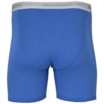 Gildan Boxer Briefs 5-Pack - Large Blue/Grey Mix