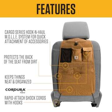 Carhartt Universal Nylon Duck Seat Organizer in Carhartt Brown - Durable and Functional