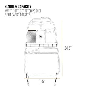 Carhartt Duck Seat Organizer - Durable Car Interior Storage