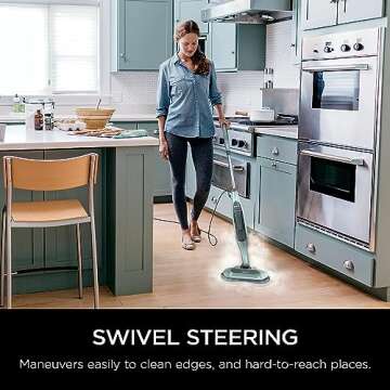 Shark S7000AMZ Steam & Scrub All-in-One Scrubbing and Sanitizing Hard Floor Steam Mop, Pure Water (Renewed)