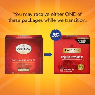 Twinings English Breakfast Black Tea 100 Count - Individually Wrapped, Smooth & Robust