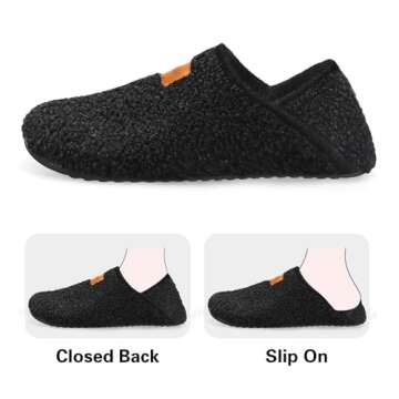 Tanamo Womens Mens Slippers Socks 2-Ways Barefoot Wears for House Home Bedroom Slip on Shoes Cozy Comfortable for Travel Yoga Indoor