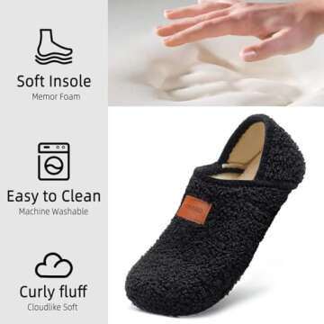 Tanamo Womens Mens Slippers Socks 2-Ways Barefoot Wears for House Home Bedroom Slip on Shoes Cozy Comfortable for Travel Yoga Indoor