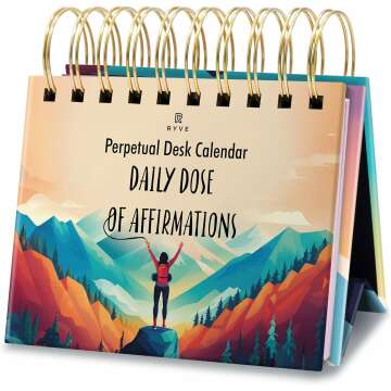 RYVE Daily Affirmation Calendar - Motivational Desk Calendar with Daily Affirmations for Women - Positive Affirmations, Inspirational Gifts for Women, Office Desk Decor for Women, Office Gifts