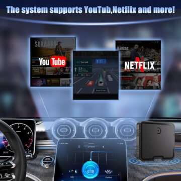 Wireless CarPlay Adapter 2024 Upgrade | Netflix & YouTube Support