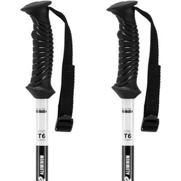 K2 Men's Power Alu Black Ski Pole for Ultimate Performance