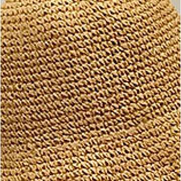 ASO-SLING Women's Bucket Hat Cap Female Summer Hats Braided Straw Hat Fishing Hat Elegant Women Beach Straw Hat Khaki, One Size