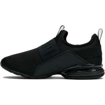 Puma Women Axelion Slip On Training Sneakers - Black