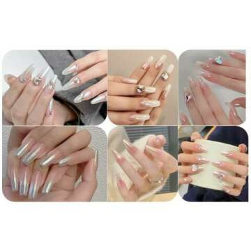 White Pearl Chrome Nail Powder for Stunning Effects