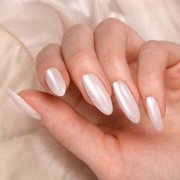 White Pearl Chrome Nail Powder for Stunning Effects