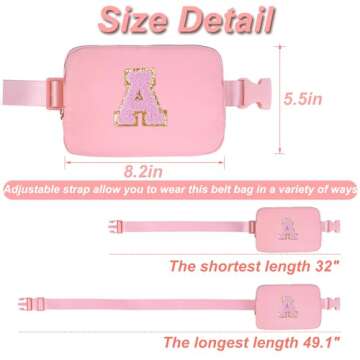 Uygafly Gifts for Girls 3 4 5 6 7 8 9 10 11 12 Year Old Teens Kids Daughter Sister Gifts for Women Her - Fanny Pack Belt Bag Cute Stuff for Girls Women Teen Trendy Crossbody Bags | Peach,A