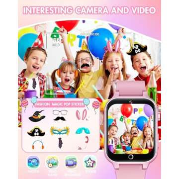 Smart Watch for Kids with Video Camera Music Player Educational Birthday Gifts Toys for 6 7 8 9 10 11 12 Year Old Girls