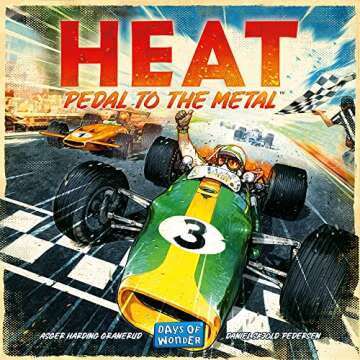 HEAT: Pedal to the Metal Board Game - Intense Car Racing and Strategy Game, Fun Family Game for Kids and Adults, Ages 10+, 1-4 Players, 60 Minute Playtime, Made by Days of Wonder