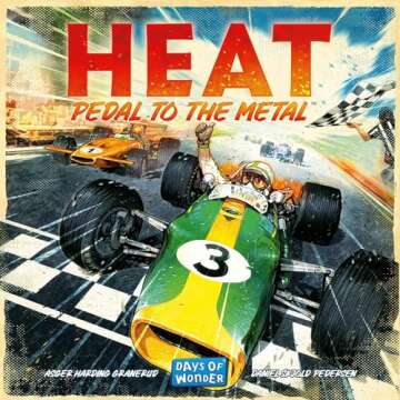 HEAT: Pedal to the Metal Board Game - Intense Car Racing and Strategy Game, Fun Family Game for Kids and Adults, Ages 10+, 1-4 Players, 60 Minute Playtime, Made by Days of Wonder