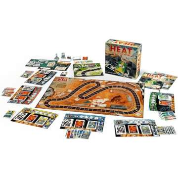 HEAT: Pedal to the Metal Board Game - Intense Car Racing and Strategy Game, Fun Family Game for Kids and Adults, Ages 10+, 1-4 Players, 60 Minute Playtime, Made by Days of Wonder