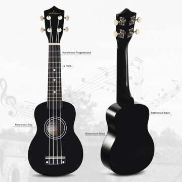 ADM Soprano Ukulele Kit - Perfect for Beginners & All Ages