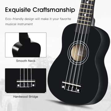 ADM Soprano Ukulele Kit for Beginners - All-In-One Bundle