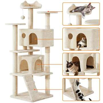 Multi-Level Cat Tree Tower with Condo and Scratching Posts