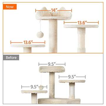 Multi-Level Cat Tree Tower with Condo and Scratching Posts