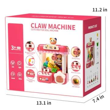 Lucky Doug Claw Machine for Kids Girls Boys with Light Music, Claw Machine Arcade Game Toys for Kids Girls 4-8, Claw Toys for 4 5 6 7 8 Years Old Girl