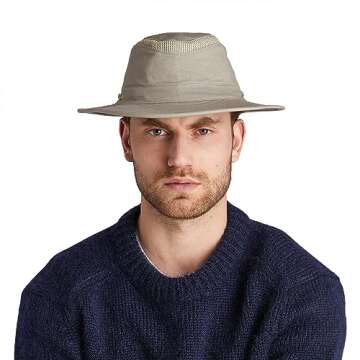 Tilley LTM6 Airflo Broad Brim Recycled, Khaki/Olive, 7 1/2